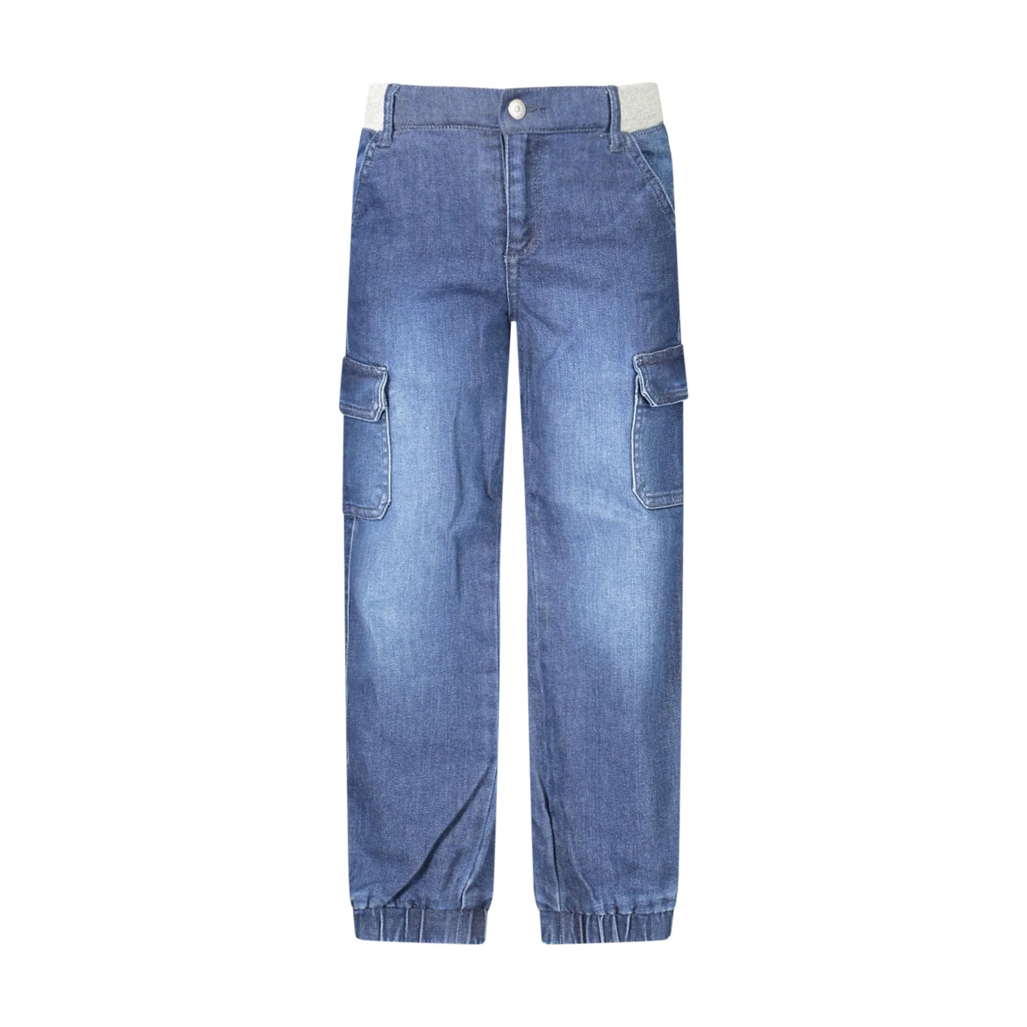 Guess Jeans Bambino Blu Effetto Slavato Logo - foto prodotto